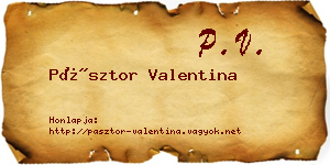 Pásztor Valentina névjegykártya
